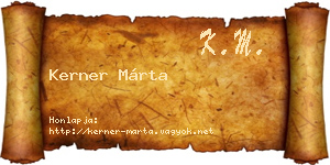Kerner Márta névjegykártya